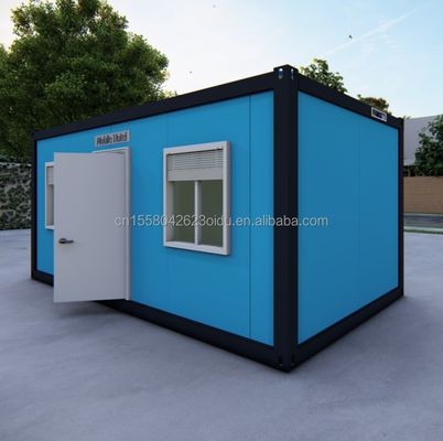 Precio asequible 20ft/40ft Pared 50/75/100mm Panel de sándwich de onda Sala de contenedores prefabricada para residencia familiar moderna