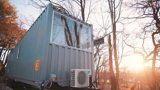 Transformación de contenedores de envío de 40 pies para una conveniente casa familiar dormitorio sala de estar cocina y baño incluidos
