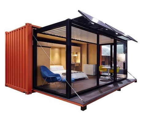 Color personalizado 20 pies Bar de contenedores de envío Casa prefabricada Tipo cajón de expansión de contenedores de casa de estar