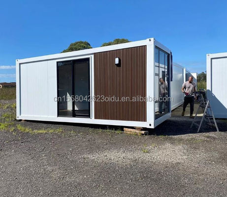 Hotel Casa de contenedores Embalaje plano para la construcción rápida de la familia Marco de acero galvanizado de flexión 180g Casa de madera de lujo