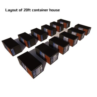 Hotel Casa de contenedores Embalaje plano para la construcción rápida de la familia Marco de acero galvanizado de flexión 180g Casa de madera de lujo