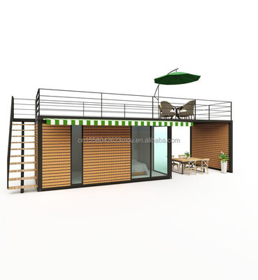 Estructura principal Tubos cuadrados de acero galvanizado 40ft 20ft Luxury Container Room Sales Booth Cafetería Guarda Box Office Bar