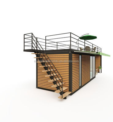 Estructura principal Tubos cuadrados de acero galvanizado 40ft 20ft Luxury Container Room Sales Booth Cafetería Guarda Box Office Bar