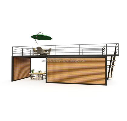 Estructura principal Tubos cuadrados de acero galvanizado 40ft 20ft Luxury Container Room Sales Booth Cafetería Guarda Box Office Bar