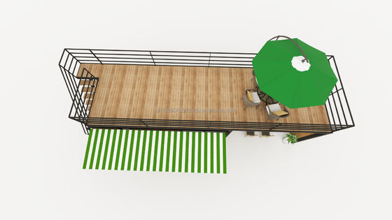 Estructura principal Tubos cuadrados de acero galvanizado 40ft 20ft Luxury Container Room Sales Booth Cafetería Guarda Box Office Bar