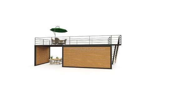 Estructura principal Tubos cuadrados de acero galvanizado 40ft 20ft Luxury Container Room Sales Booth Cafetería Guarda Box Office Bar