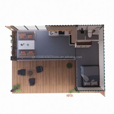 Contenedor expandible para familia de tres Instalación rápida Casa móvil de lujo asequible