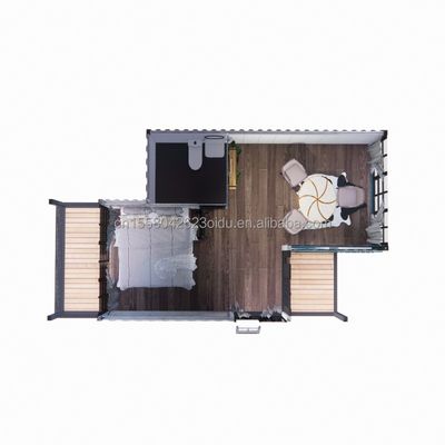 Familia de tres 20 pies de lujo 5m alto contenedor dúplex casa móvil con paredes alternativas y aluminio aleación ventanas