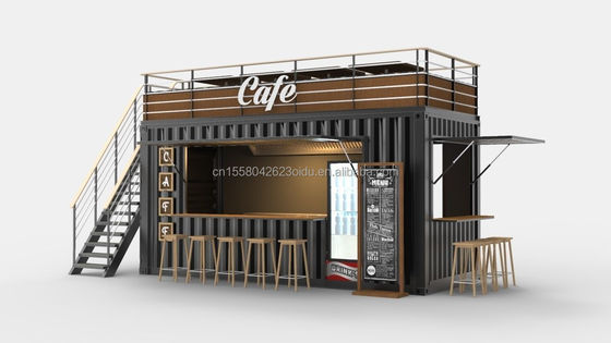 2022 OEM 20ft Flat Pack Ready To Living Container House hecha de aluminio con aleación ventanas y acero galvanizado con flexión 180g