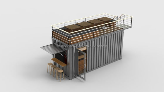 2022 OEM 20ft Flat Pack Ready To Living Container House hecha de aluminio con aleación ventanas y acero galvanizado con flexión 180g
