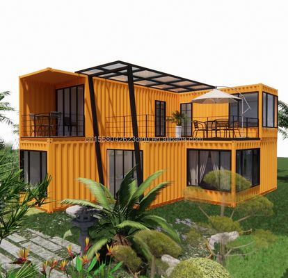 Casa de contenedores prefabricada de 20 pies para hotel por fabricantes Villa de diseño moderno Residencia familiar Villa