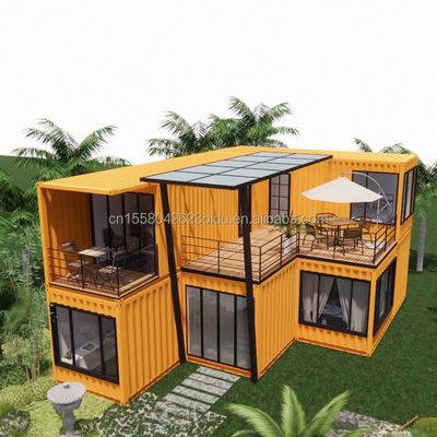 Casa de contenedores prefabricada de 20 pies para hotel por fabricantes Villa de diseño moderno Residencia familiar Villa