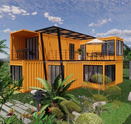 Casa de contenedores prefabricada de 20 pies para hotel por fabricantes Villa de diseño moderno Residencia familiar Villa