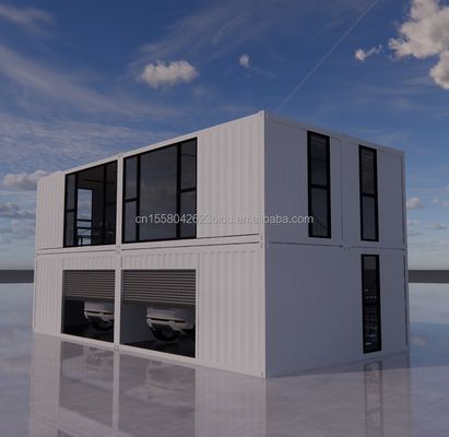 Casa prefabricada con diseño moderno y ventanas de aleación de aluminio