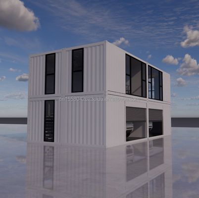 Casa prefabricada con diseño moderno y ventanas de aleación de aluminio
