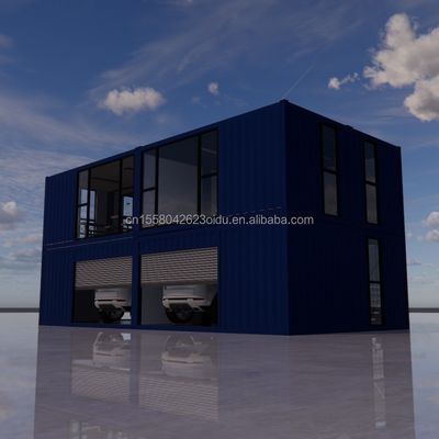 Casa prefabricada con diseño moderno y ventanas de aleación de aluminio